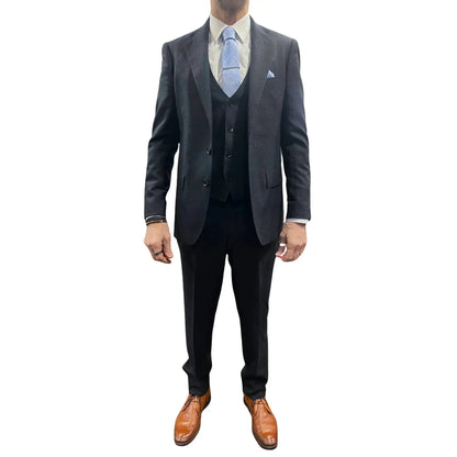 Buy Woven Durham Alfred Brown Wool 3-Piece Suit - Shadow Check | Suitss at Woven Durham