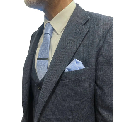 Buy Woven Durham Alfred Brown Wool 3-Piece Suit - Shadow Check | Suitss at Woven Durham
