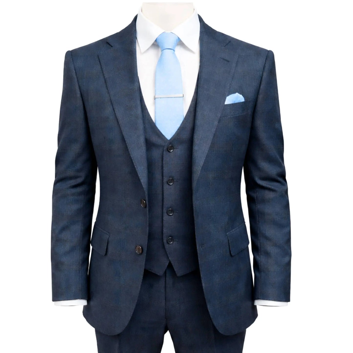 Buy Woven Durham Alfred Brown Wool 3-Piece Suit - Shadow Check | Suitss at Woven Durham