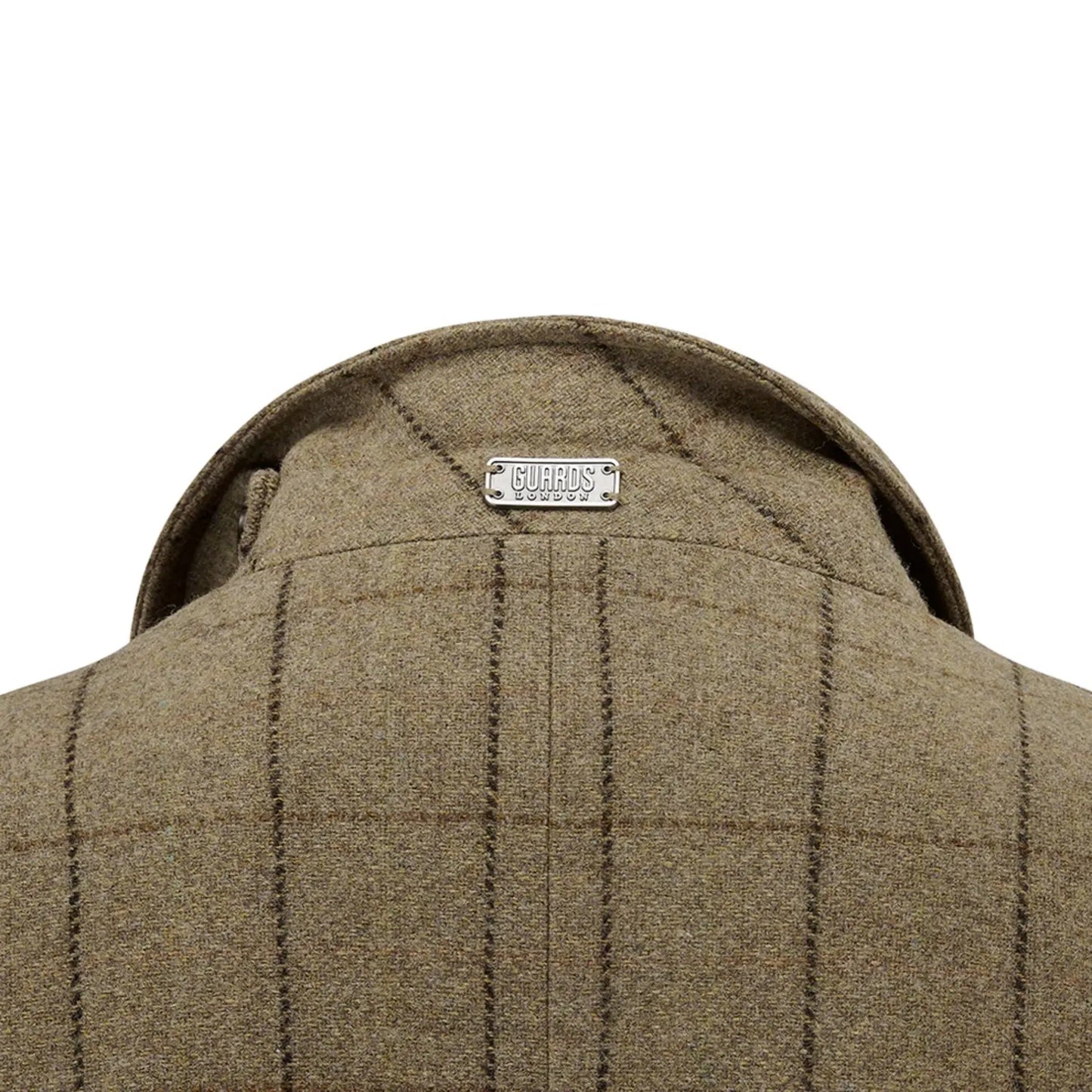 Buy Guards London Allenby Windowpane Tweed Blazer - Taupe | Blazerss at Woven Durham