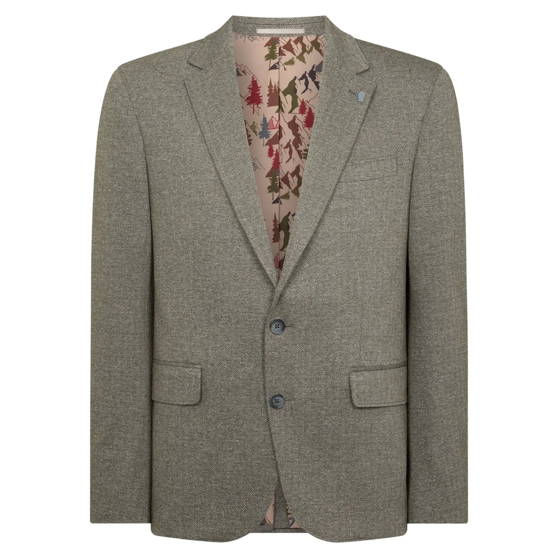 Buy Remus Uomo Angelo Green Herringbone Blazer | Blazerss at Woven Durham