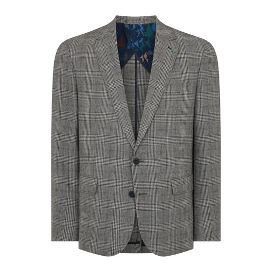 Buy Remus Uomo Angelo Grey Prince of Wales Check Blazer | Blazerss at Woven Durham