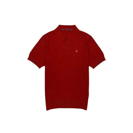 Buy Merc London Archie Mercerised Cotton Knit Polo - Sienna | Short-Sleeved Polo Shirtss at Woven Durham