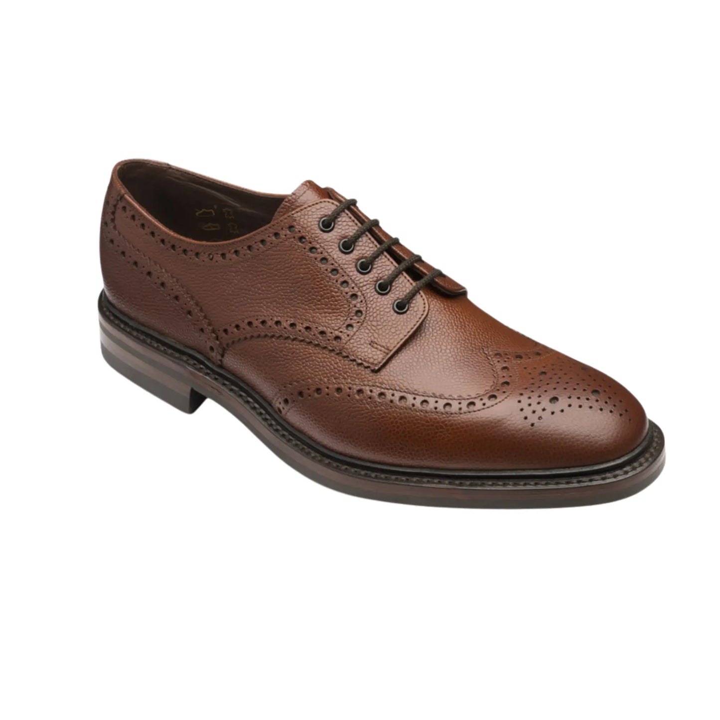 Buy Loake Badminton Derby Brogue - Dark Brown | Derby Shoess at Woven Durham