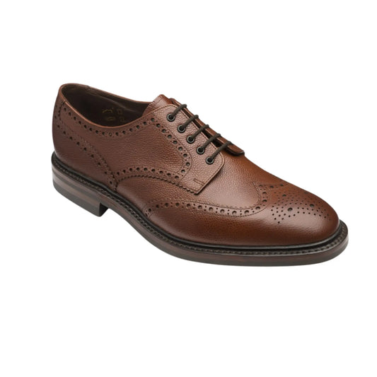 Buy Loake Badminton Derby Brogue - Dark Brown | Derby Shoess at Woven Durham