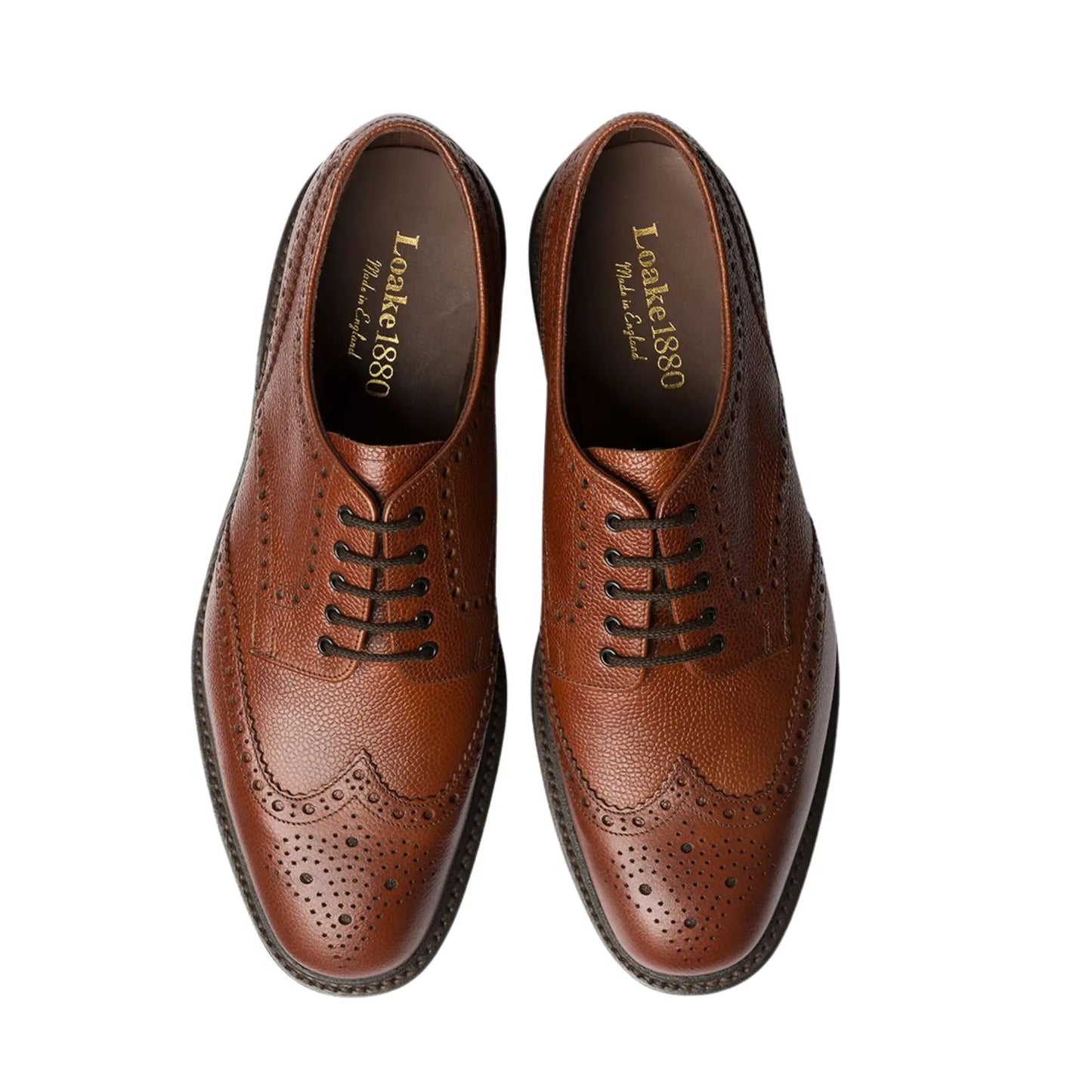 Buy Loake Badminton Derby Brogue - Dark Brown | Derby Shoess at Woven Durham