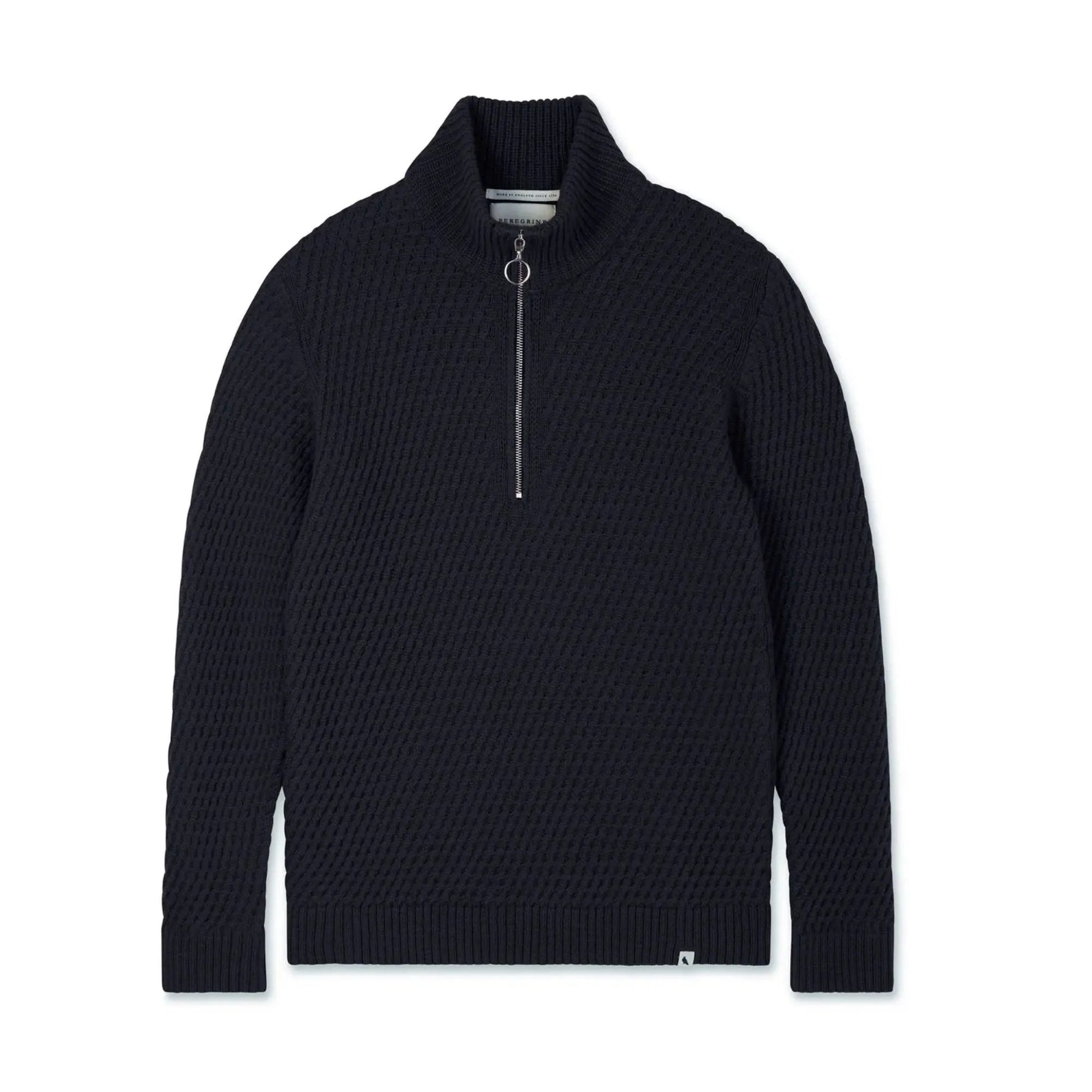 Buy Peregrine Birchall Quarter-Zip Jumper - Navy | Zip-Up Jumperss at Woven Durham