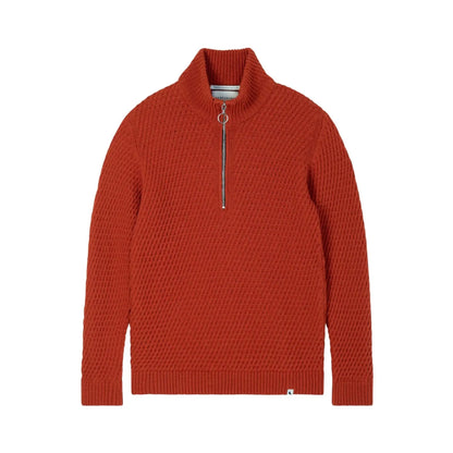 Buy Peregrine Birchall Quarter-Zip Jumper - Orange | Zip-Up Jumperss at Woven Durham