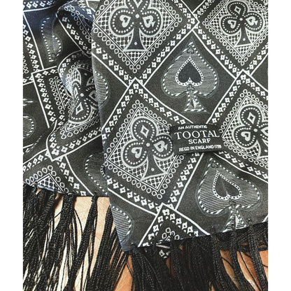 Buy Tootal Black Ace of Spades Silk Scarf | Aviator Scarvess at Woven Durham