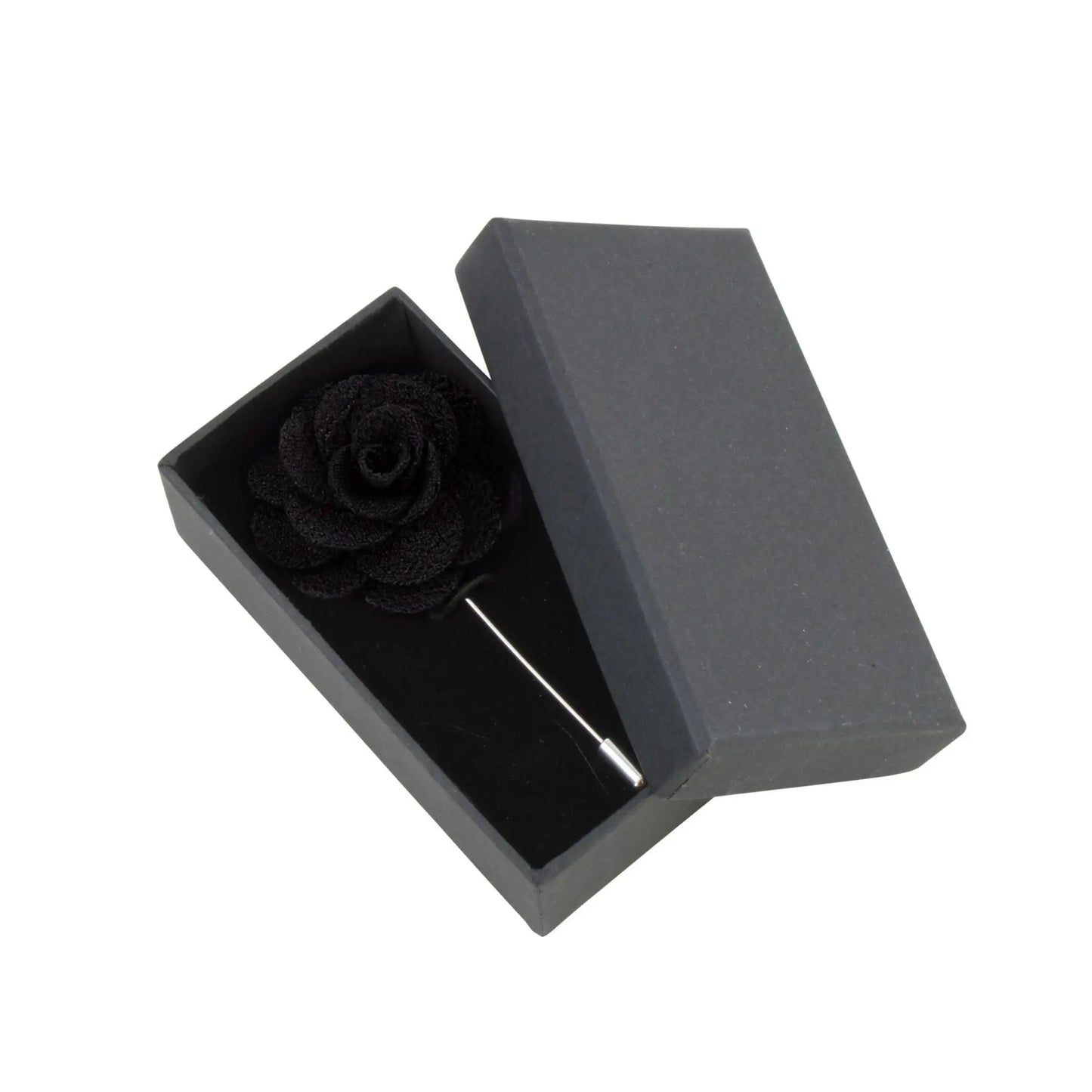 Buy Dalaco Black Flower Lapel Pin | Lapel Accessoriess at Woven Durham