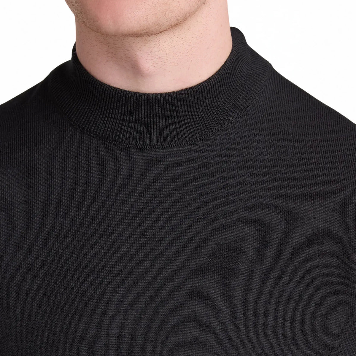Buy Remus Uomo Black Mock Neck Jumper | Zip-Up Jumperss at Woven Durham