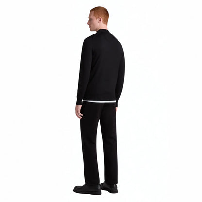 Buy Remus Uomo Black Mock Neck Jumper | Zip-Up Jumperss at Woven Durham