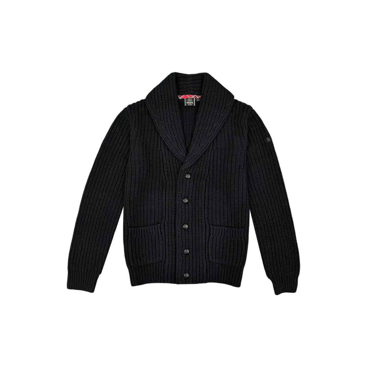 Buy Merc London Black Tampere Shawl Collar Cardigan | Cardiganss at Woven Durham