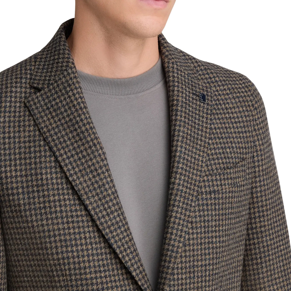 Buy Remus Uomo Brown Houndstooth Alto Blazer | Blazerss at Woven Durham