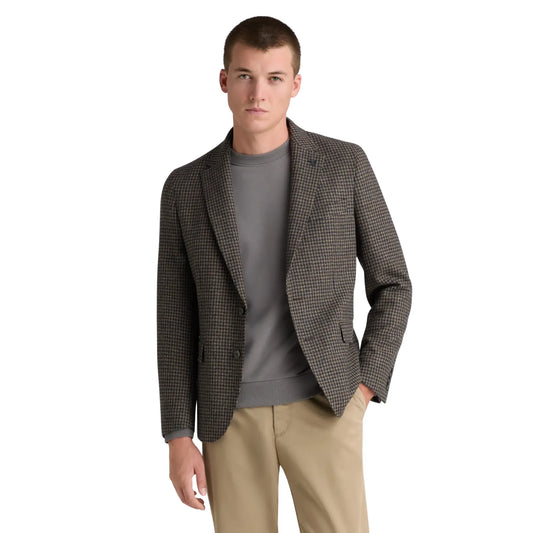 Buy Remus Uomo Brown Houndstooth Alto Blazer | Blazerss at Woven Durham