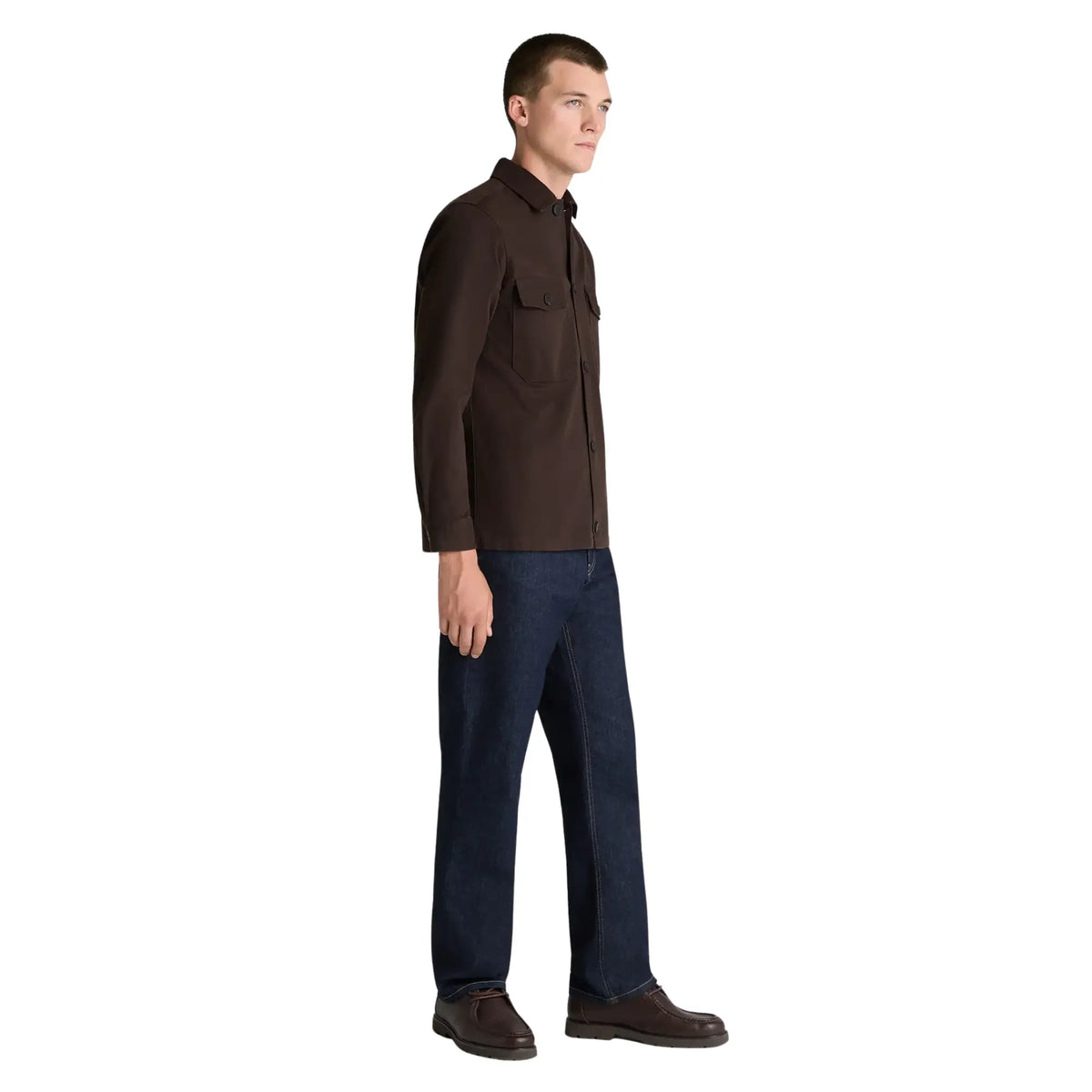 Buy Remus Uomo Brown Paolo Overshirt | Overshirtss at Woven Durham