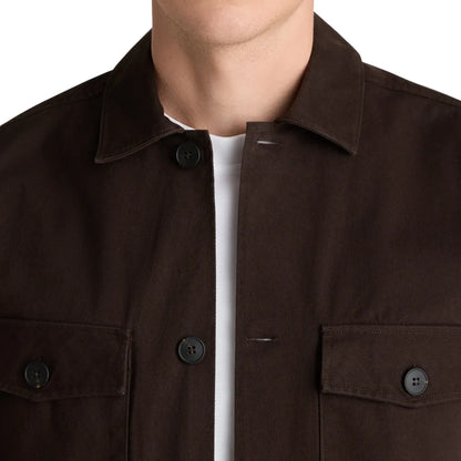 Buy Remus Uomo Brown Paolo Overshirt | Overshirtss at Woven Durham