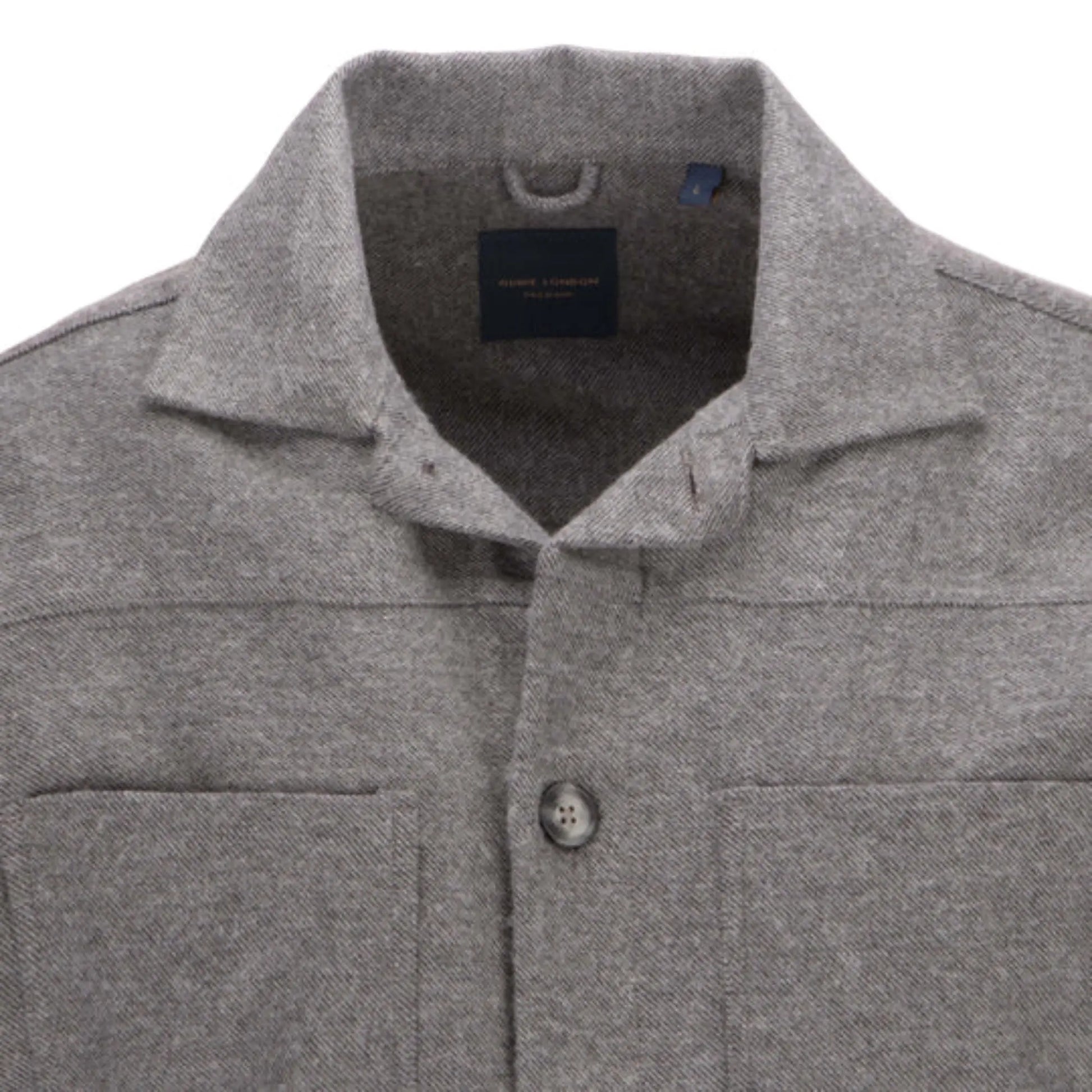 Buy Guide London Brushed Cotton Twill Overshirt - Grey | Overshirtss at Woven Durham
