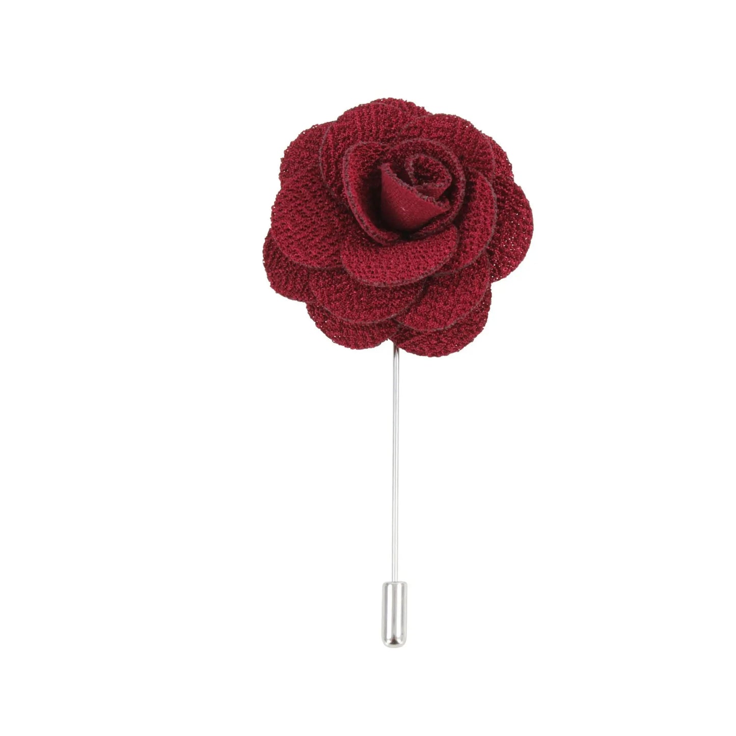 Buy Dalaco Burgundy Flower Lapel Pin | Lapel Accessoriess at Woven Durham