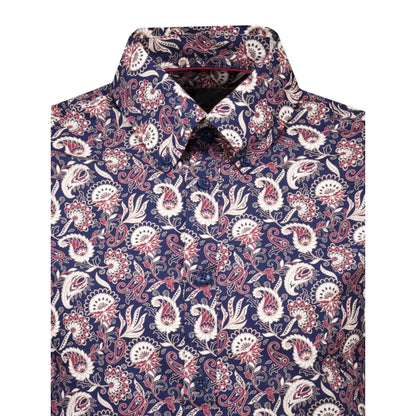 Buy Merc London Bushby Paisley Shirt - Navy | Long-Sleeved Shirtss at Woven Durham