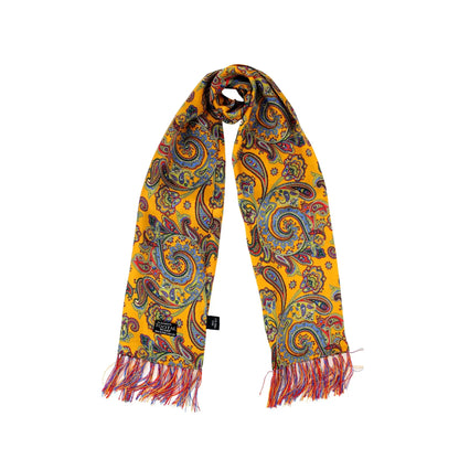 Buy Tootal Butterscotch Swirl Paisley Silk Scarf | Aviator Scarvess at Woven Durham