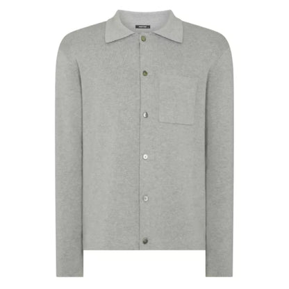 Buy Remus Uomo Button-Thru Polo - Light Grey | Crew-Neck Jumperss at Woven Durham