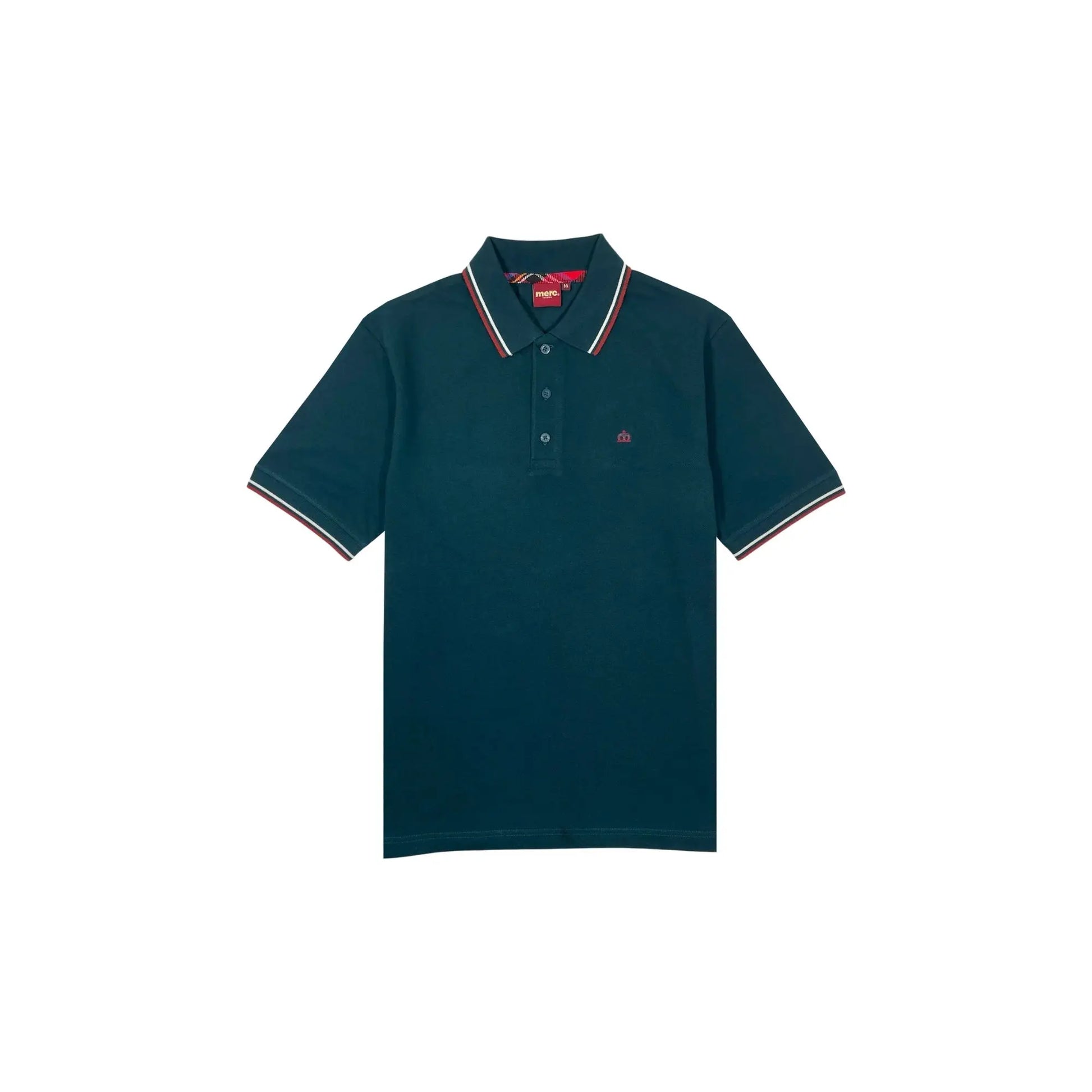 Buy Merc London Card Polo Shirt - Teal | Short-Sleeved Polo Shirtss at Woven Durham