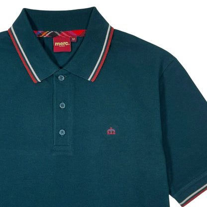 Buy Merc London Card Polo Shirt - Teal | Short-Sleeved Polo Shirtss at Woven Durham