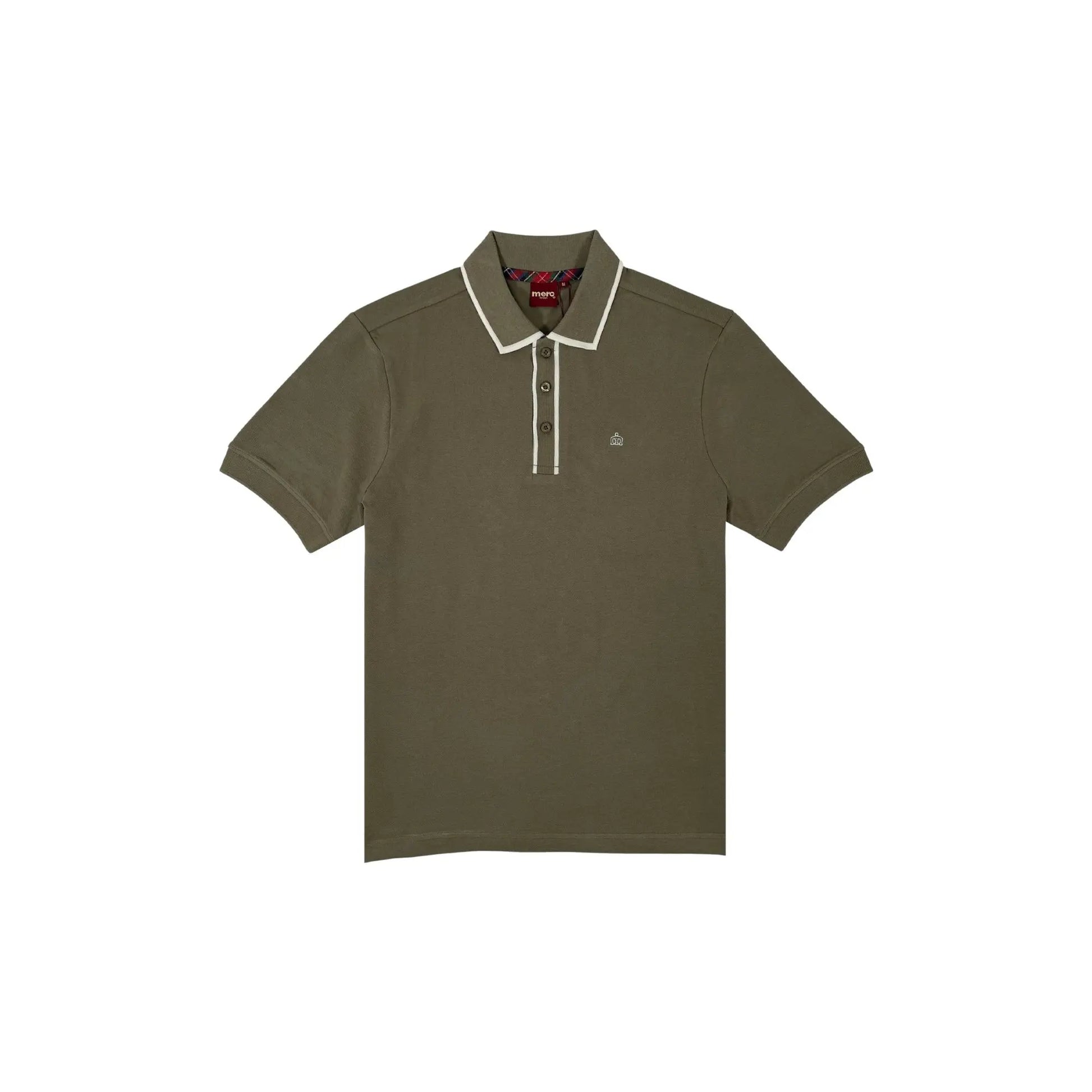 Buy Merc London Caryl Polo - Khaki | Short-Sleeved Polo Shirtss at Woven Durham