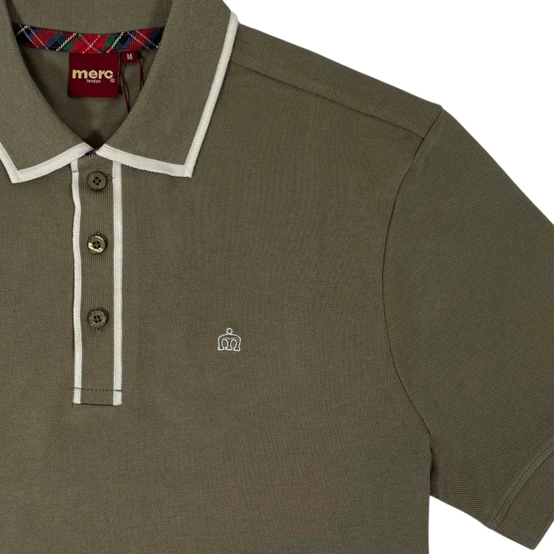 Buy Merc London Caryl Polo - Khaki | Short-Sleeved Polo Shirtss at Woven Durham