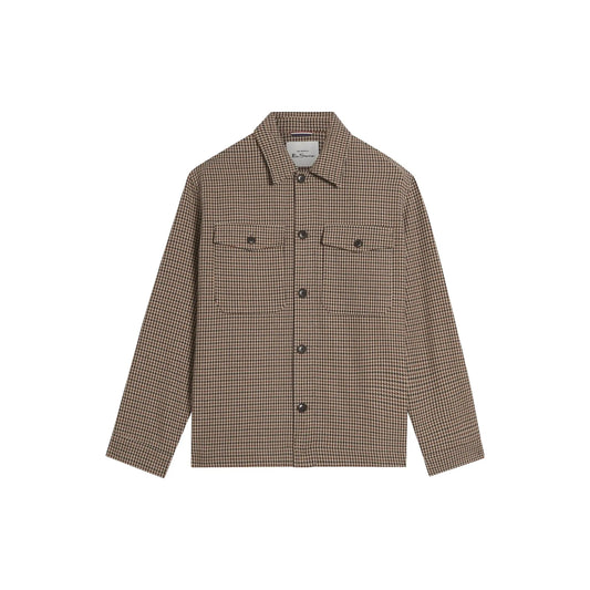 Buy Ben Sherman Check Patch-Pocket Jacket - Light Brown | Harrington Jacketss at Woven Durham