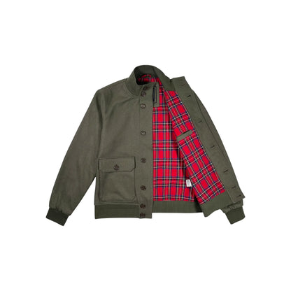 Buy Merc London Cliff Khaki Bomber Jacket | Harrington Jacketss at Woven Durham