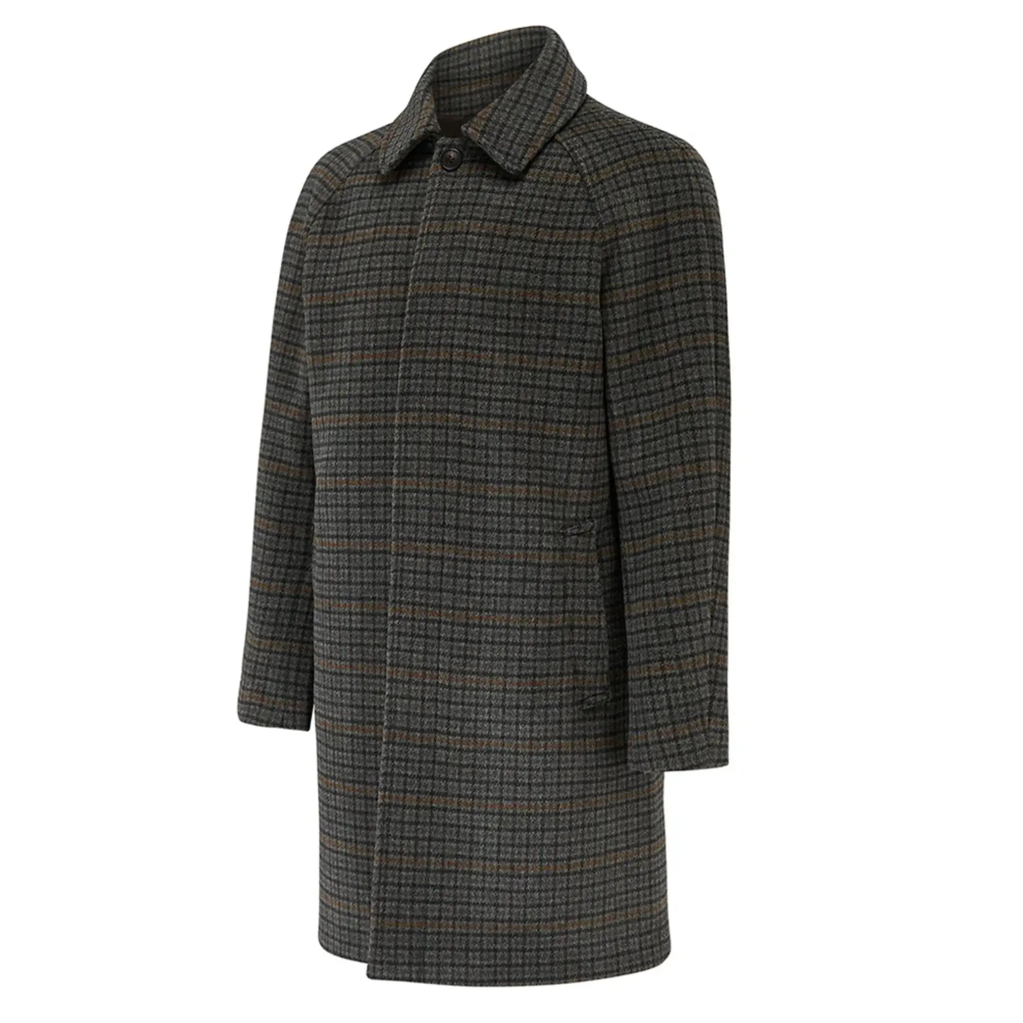 Guards London Coldstream Check Overcoat - Grey – Woven Retail
