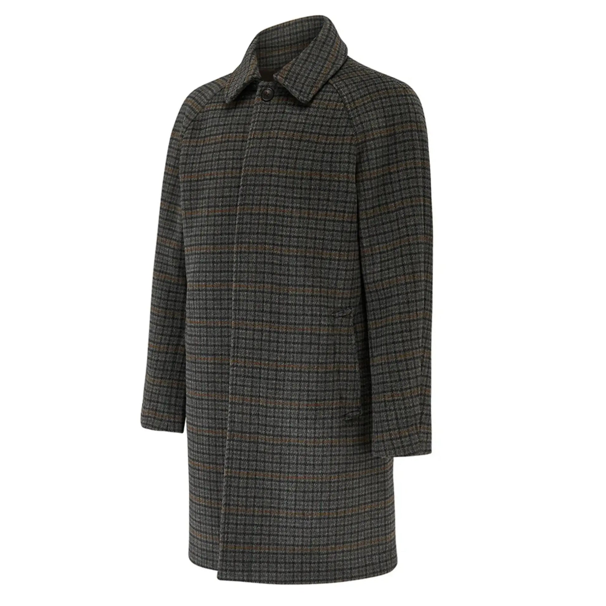 Buy Guards London Coldstream Check Overcoat - Grey | Coatss at Woven Durham