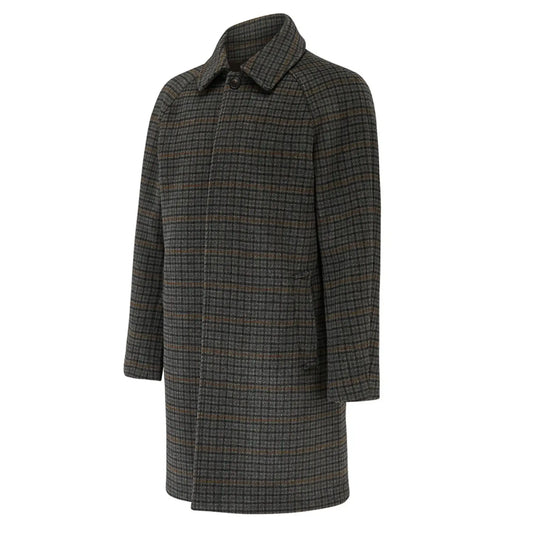 Buy Guards London Coldstream Check Overcoat - Grey | Coatss at Woven Durham
