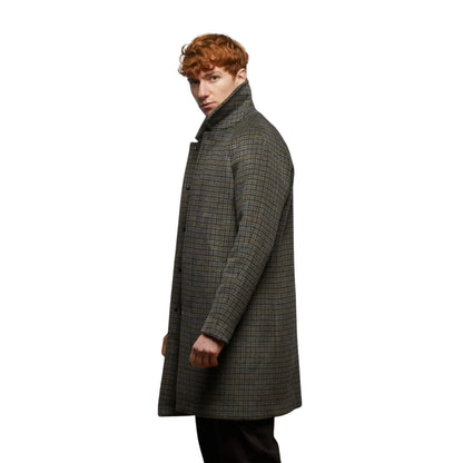 Buy Guards London Coldstream Check Overcoat - Grey | Coatss at Woven Durham