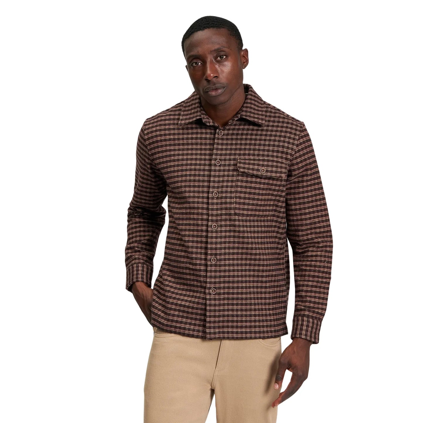 Buy Ben Sherman Cotton Overshirt - Dark Brown | Harrington Jacketss at Woven Durham