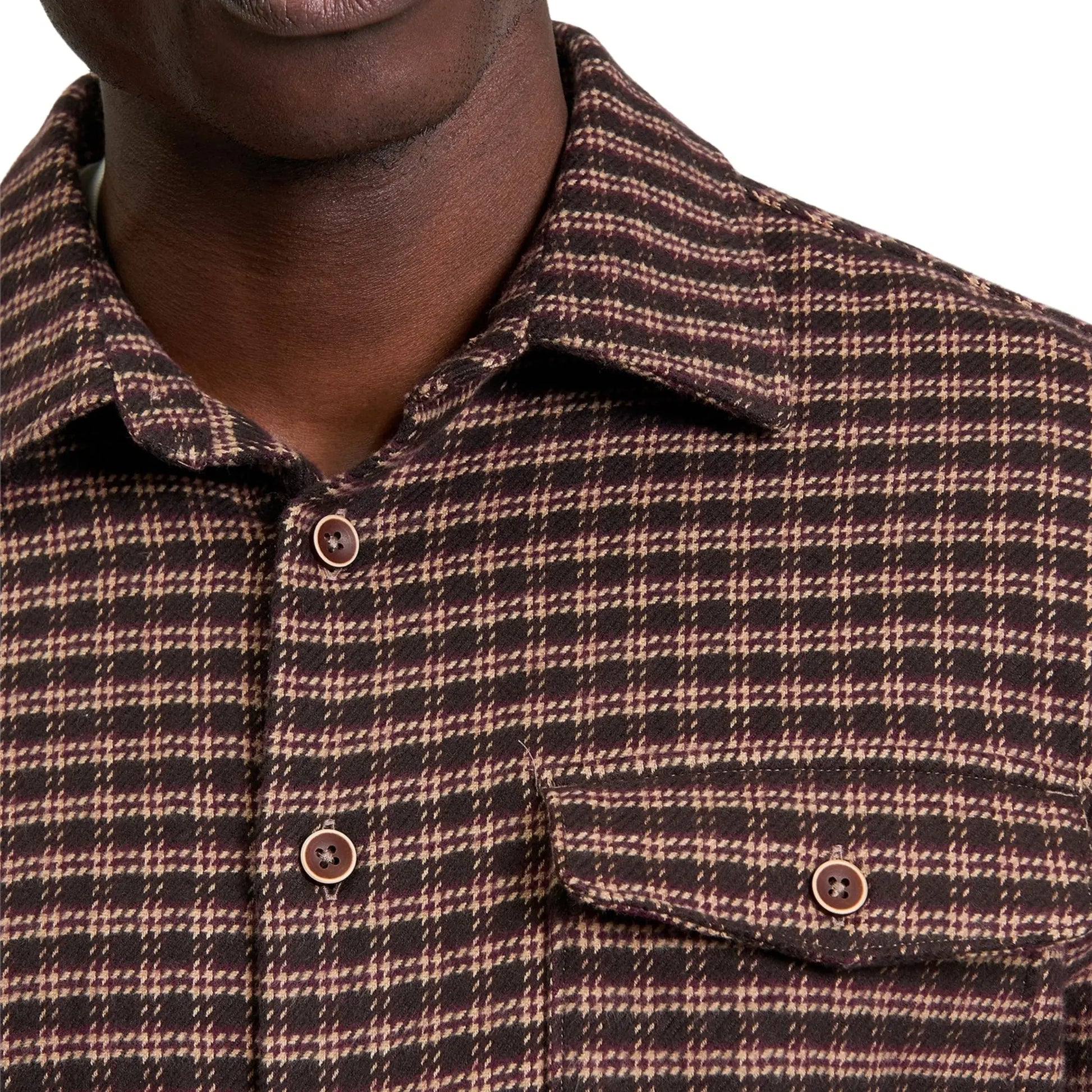 Buy Ben Sherman Cotton Overshirt - Dark Brown | Harrington Jacketss at Woven Durham