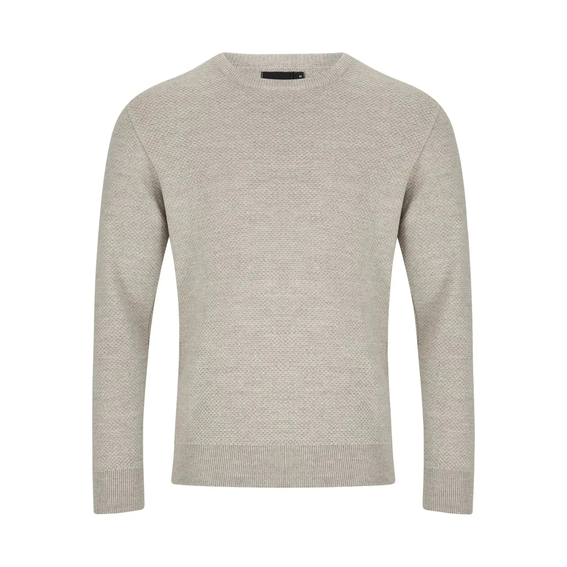 Buy Remus Uomo Crew Neck Knitted Sweater - Stone | Crew-Neck Jumperss at Woven Durham