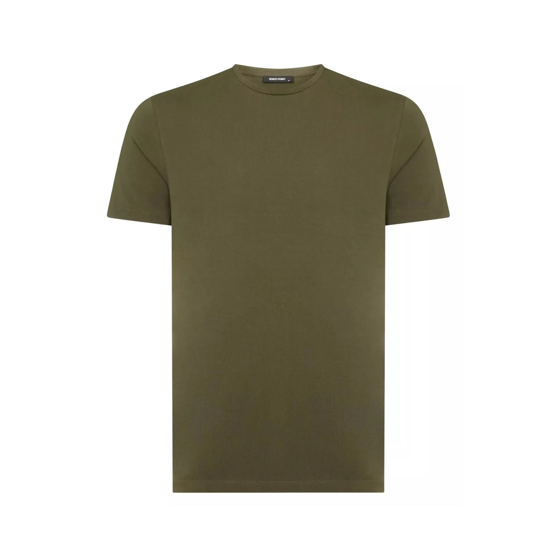 Buy Remus Uomo Crew Neck Stretch T-Shirt - Dark Green | T-Shirtss at Woven Durham
