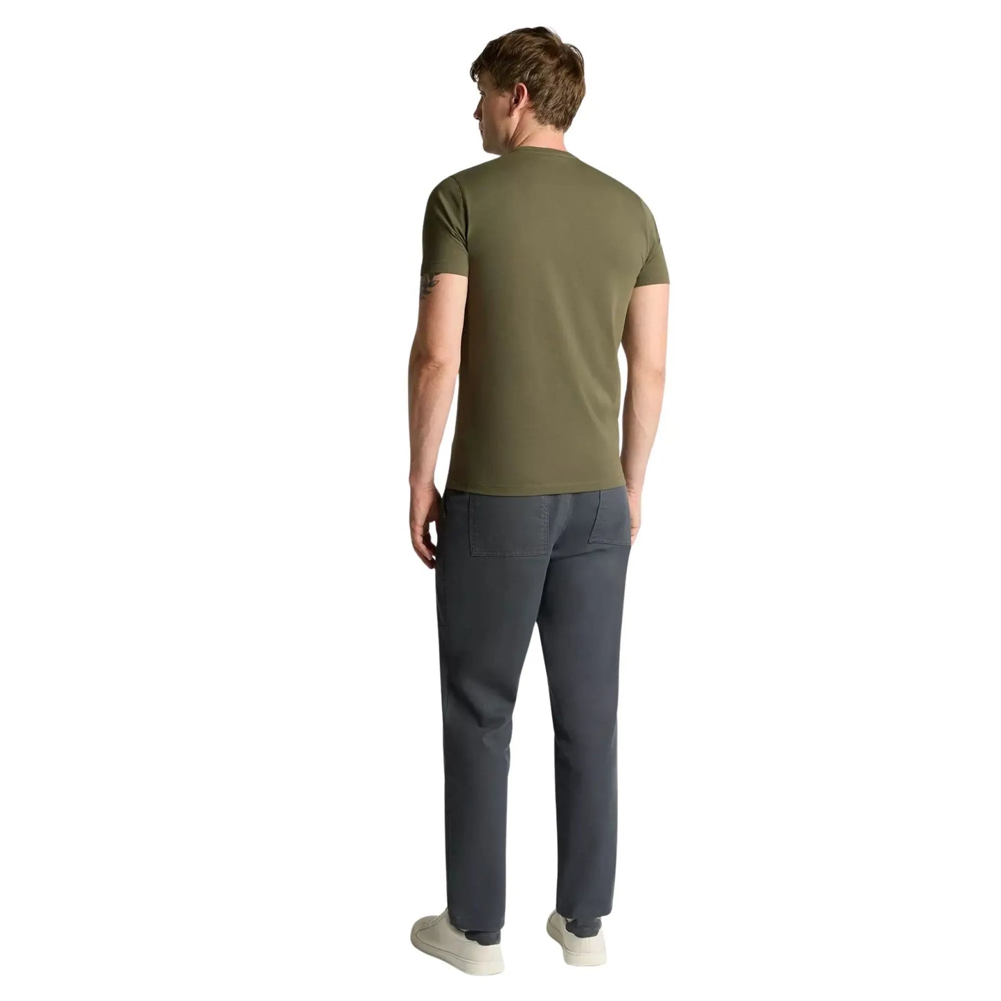 Buy Remus Uomo Crew Neck Stretch T-Shirt - Dark Green | T-Shirtss at Woven Durham