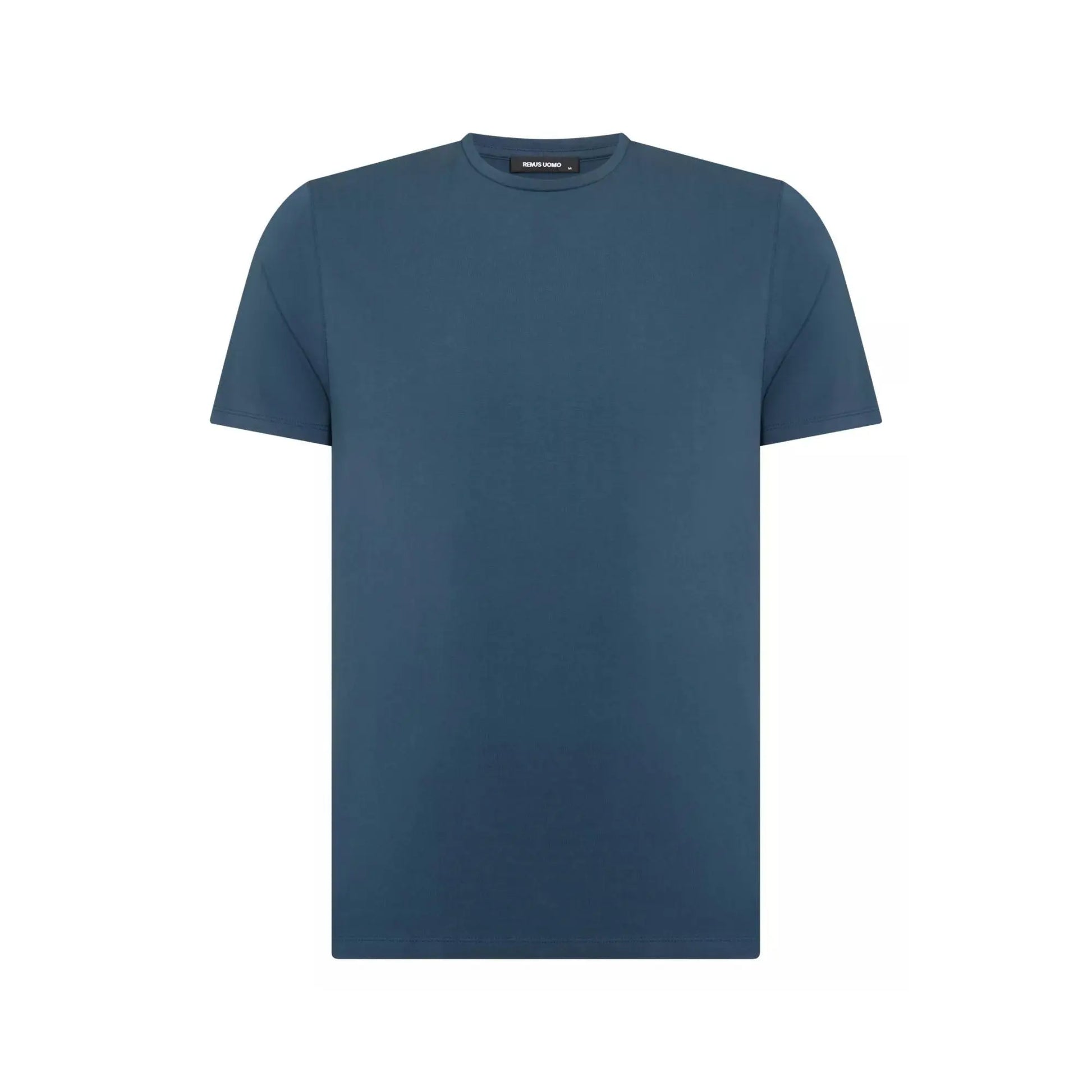 Buy Remus Uomo Crew Neck Stretch T-Shirt - Petrol Blue | T-Shirtss at Woven Durham