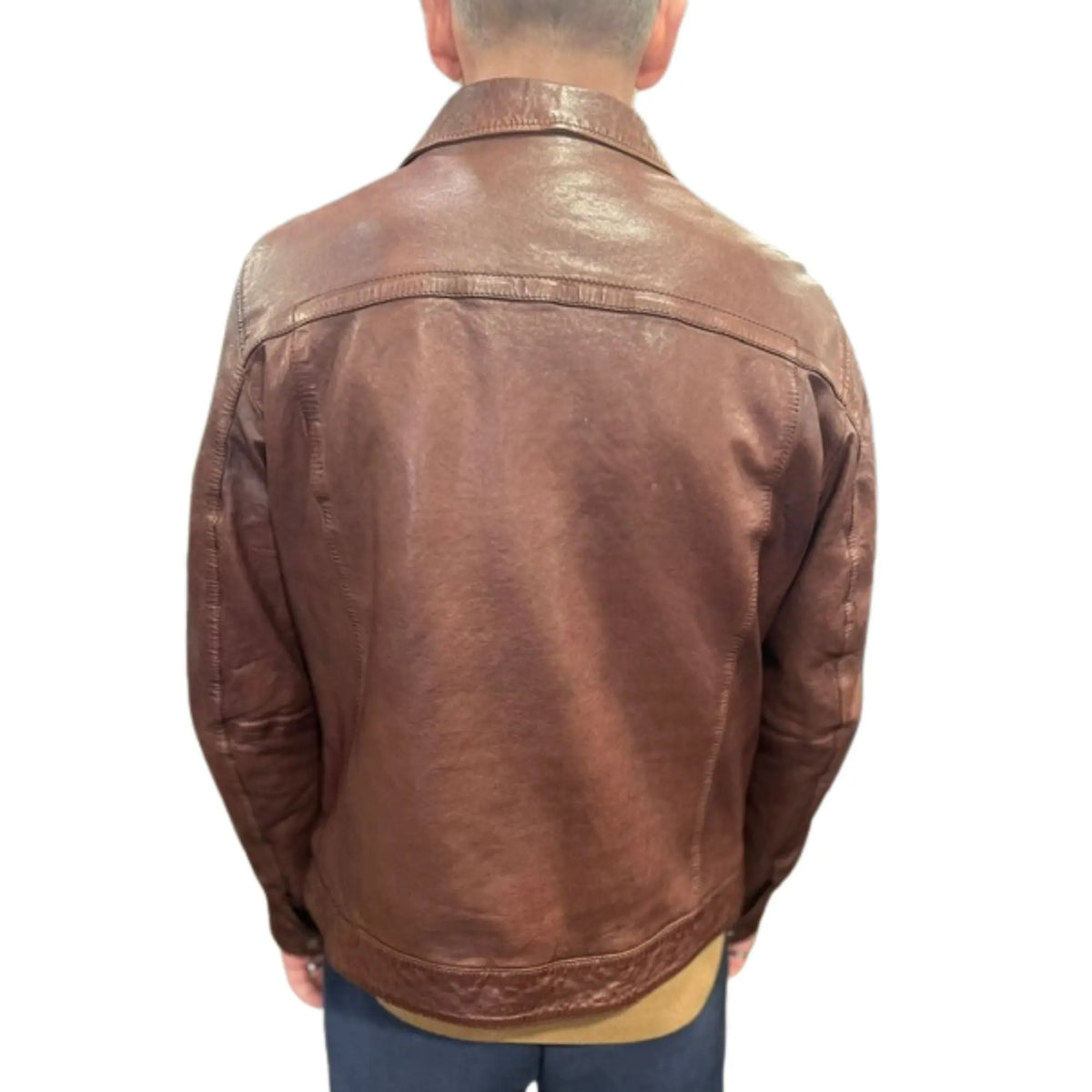 Buy Gabicci Vintage Dean Western Leather Jacket - Brown | Leather Jackets at Woven Durham