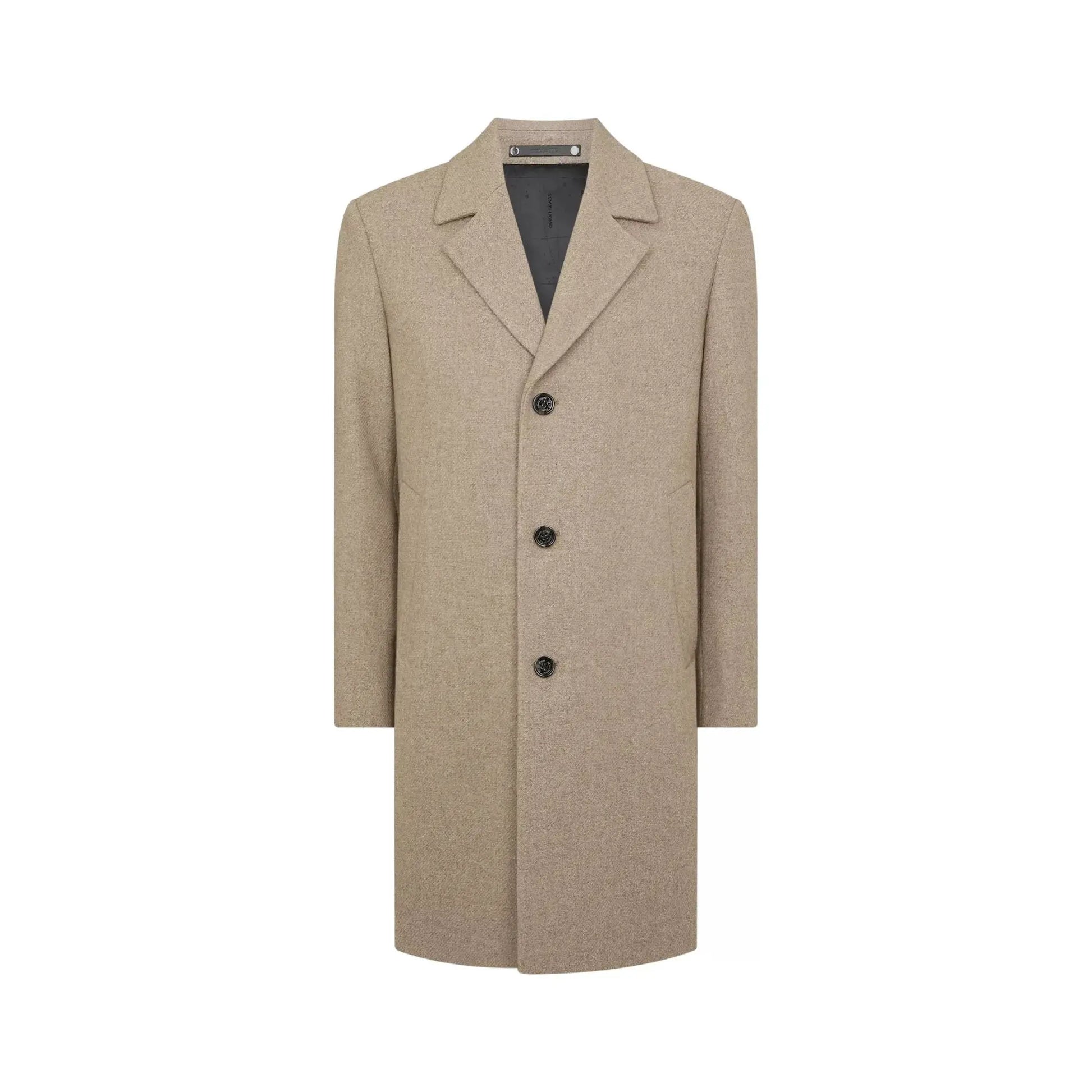 Buy Remus Uomo Dylan Overcoat - Taupe | Overcoatss at Woven Durham