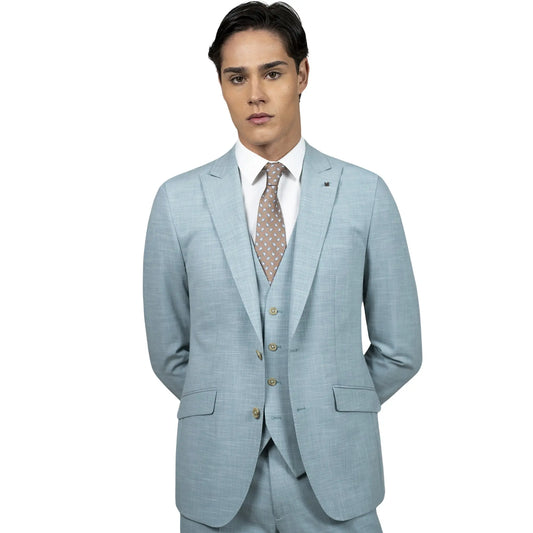 Buy Torre Easy Care Peak Lapel Suit Jacket - Light Green | Suit Jacketss at Woven Durham