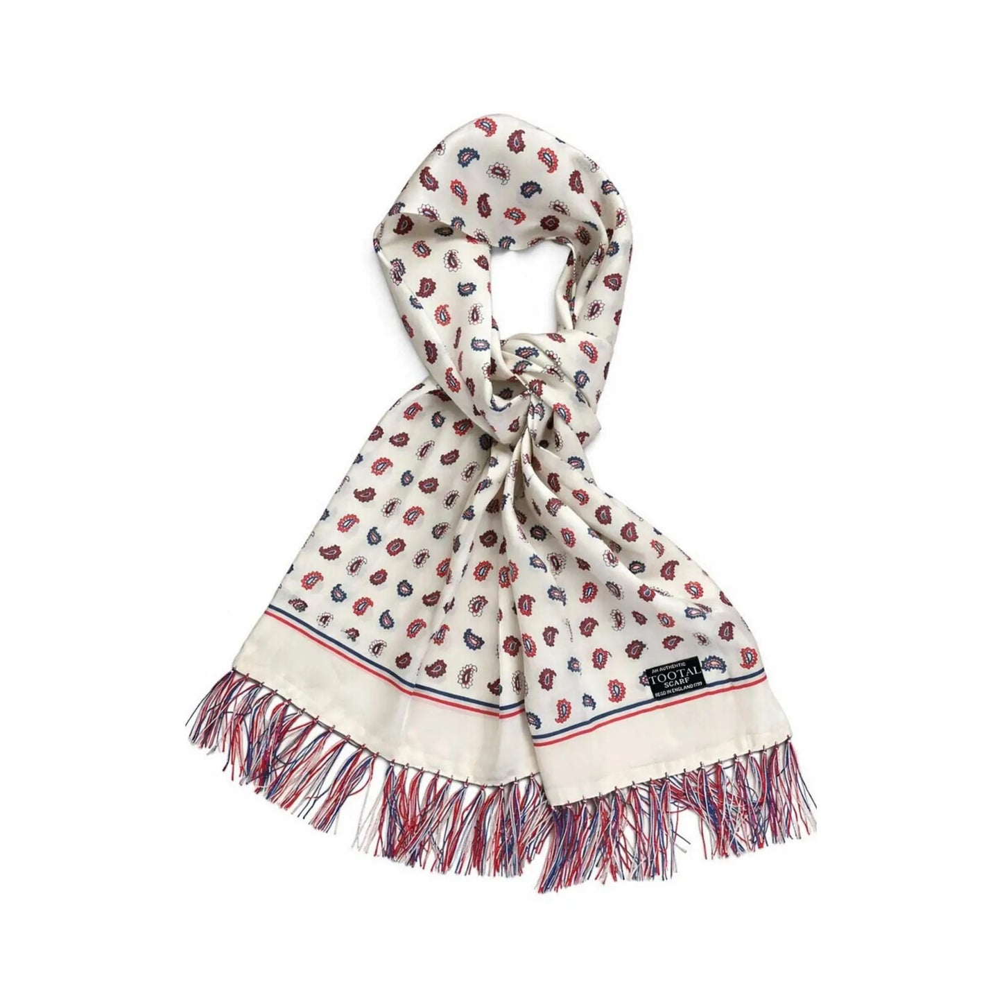 Buy Tootal Ecru Paisley Silk Scarf | Aviator Scarvess at Woven Durham