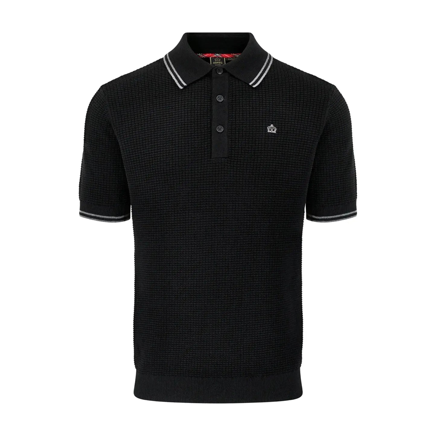 Edmund Black Knitted Polo