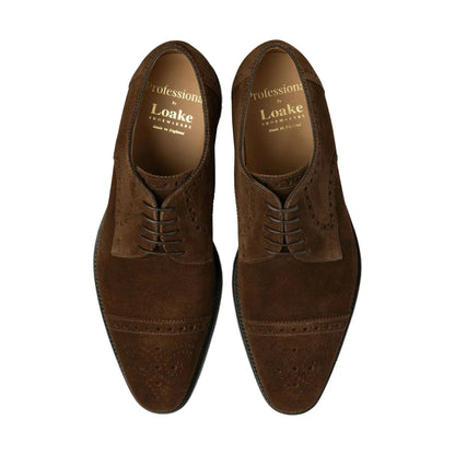 Buy Loake Eldon Suede Brogue - Brown | Loafers at Woven Durham