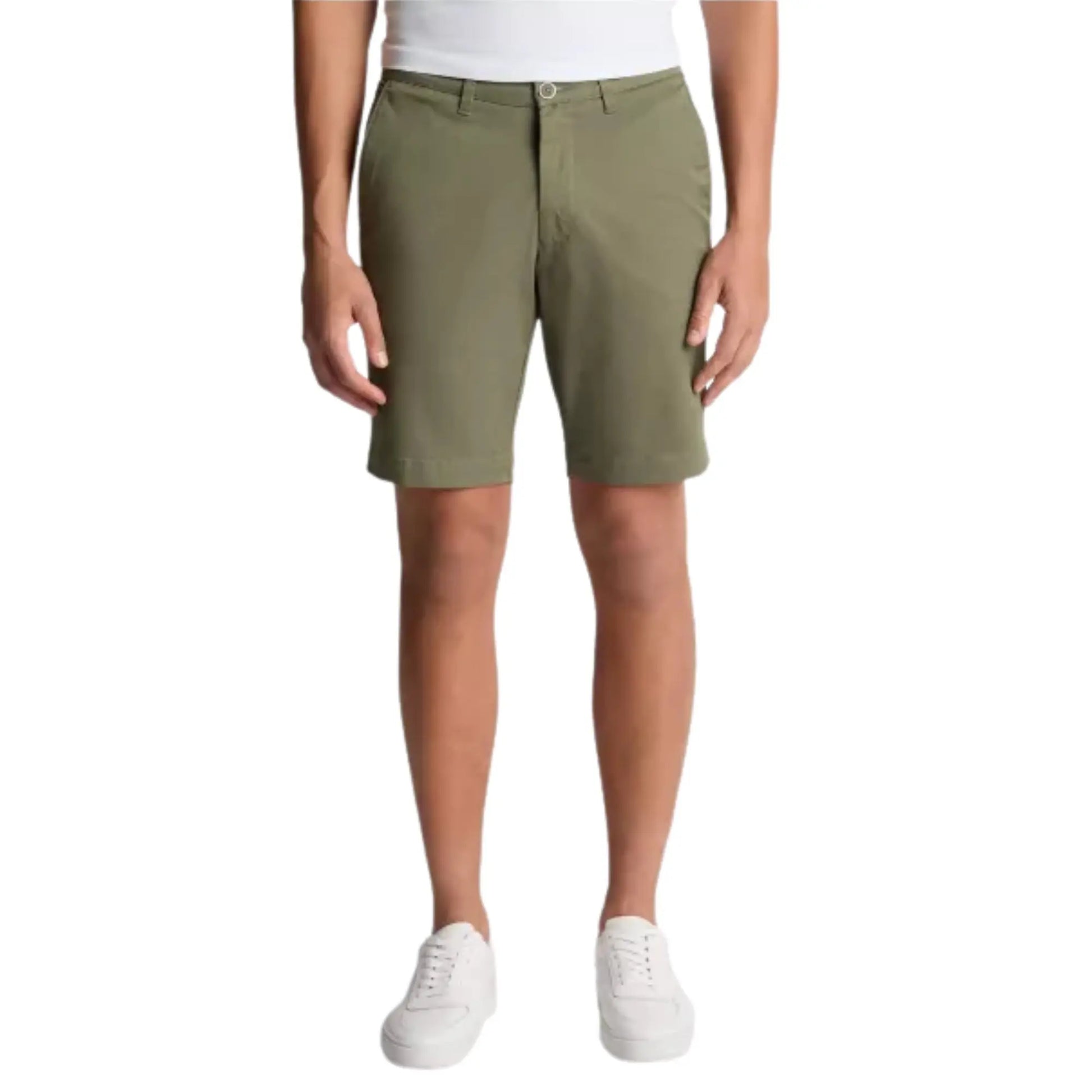 Buy Remus Uomo Emilio Tailored Chino Shorts -Green | Shortss at Woven Durham