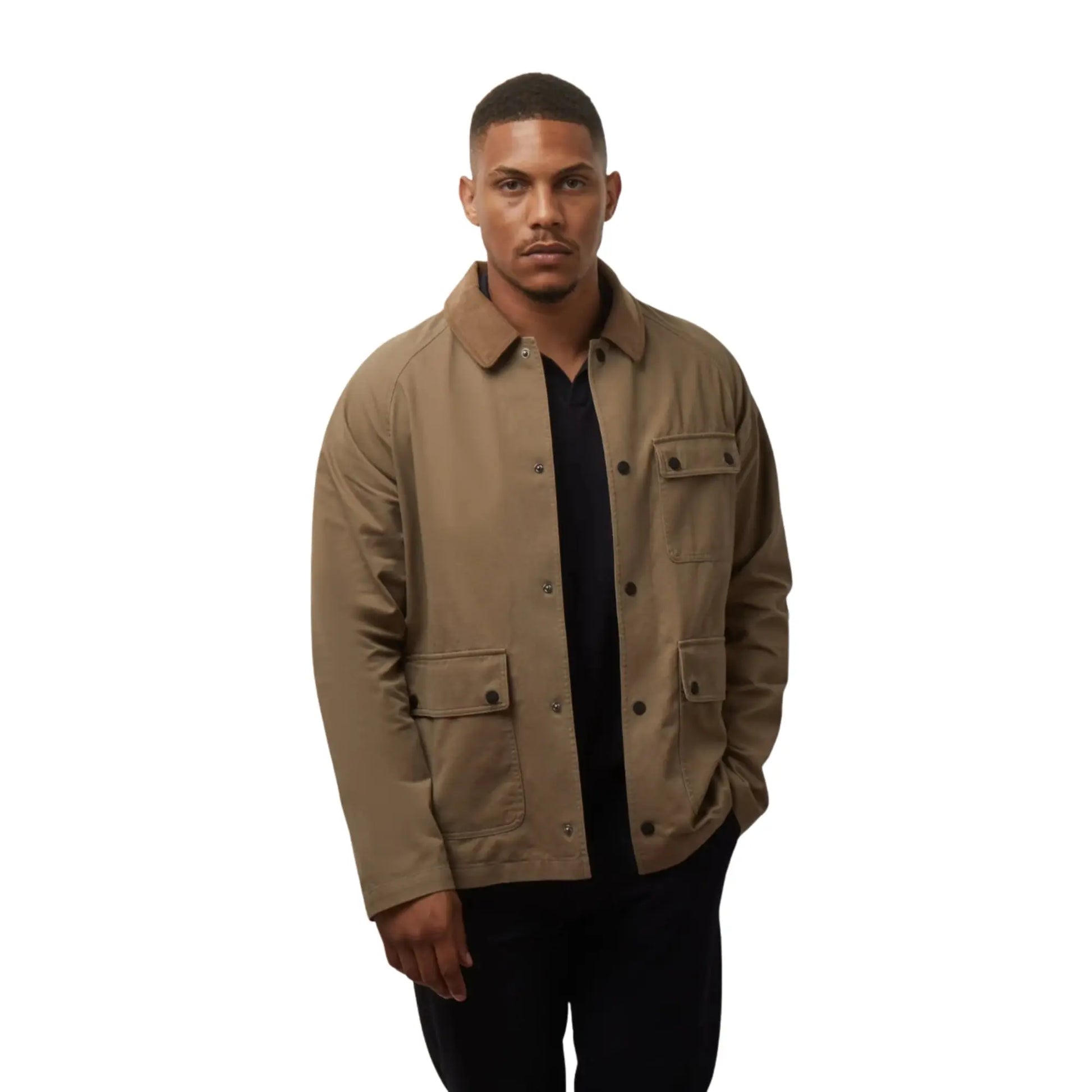 Buy Guards London Ernest Cotton Utility Jacket - Brown | Worker Jacketss at Woven Durham